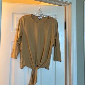 J.Jill 3/4 Sleeve Front-Tie Tee